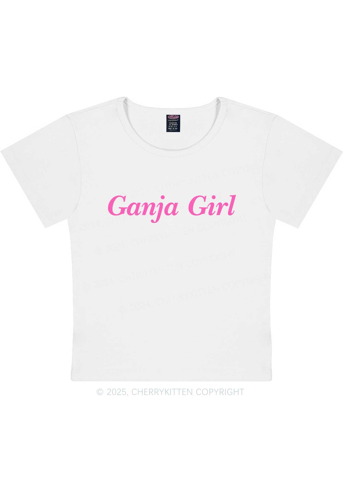 Ganja Girl Y2K Baby Tee Cherrykitten