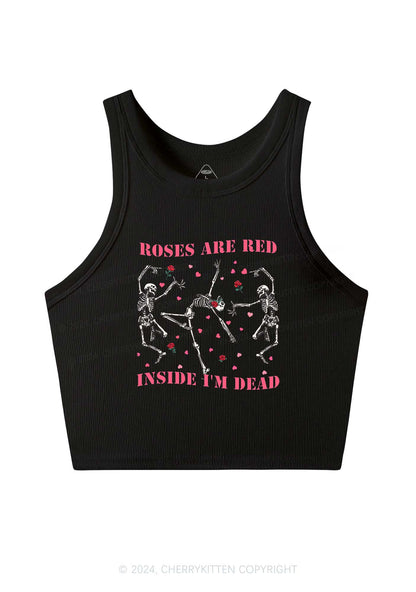 Inside Im Dead Y2K Valentine's Day Crop Tank Top Cherrykitten