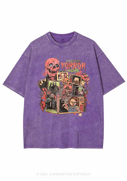 Halloween Horror Movies Characters Y2K Washed Tee Cherrykitten