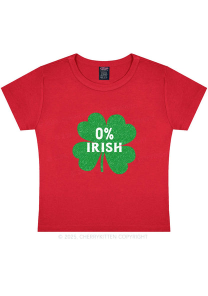 Zero Percent Irish St Patricks Y2K Baby Tee Cherrykitten