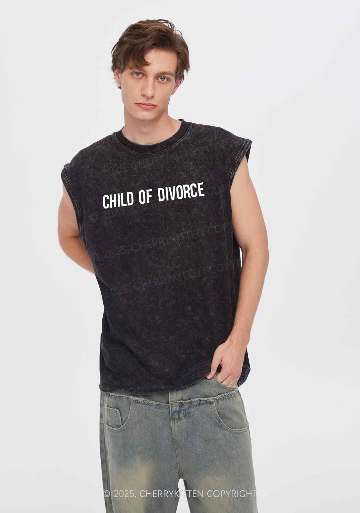 Child Of Divorce Y2K Washed Tank Cherrykitten