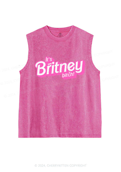 It's Britney Bixch Y2K Washed Tank Cherrykitten