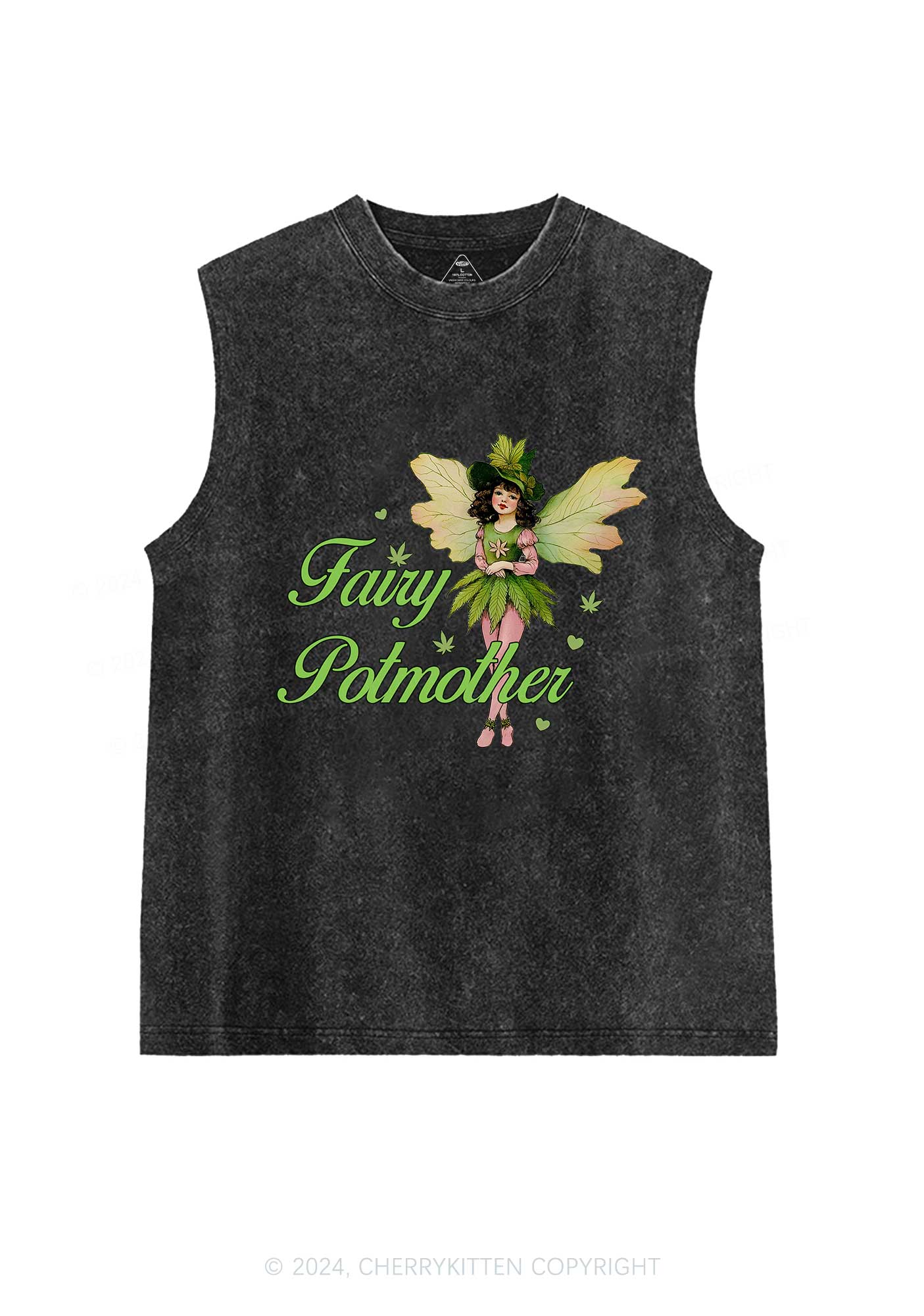 Fairy Potmother Y2K Washed Tank Cherrykitten