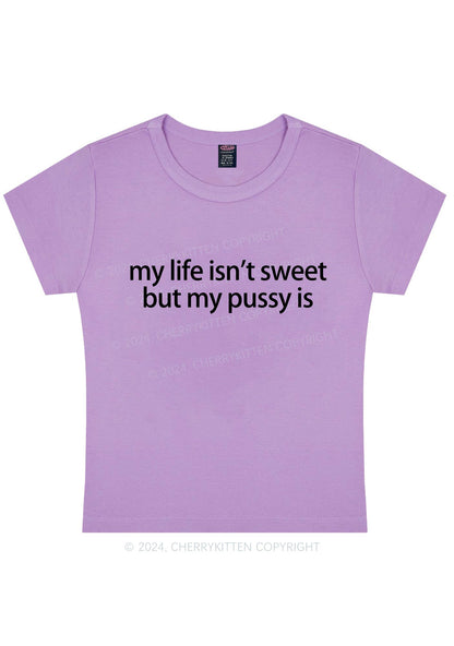 My Life Isn't Sweet Y2K Baby Tee Cherrykitten