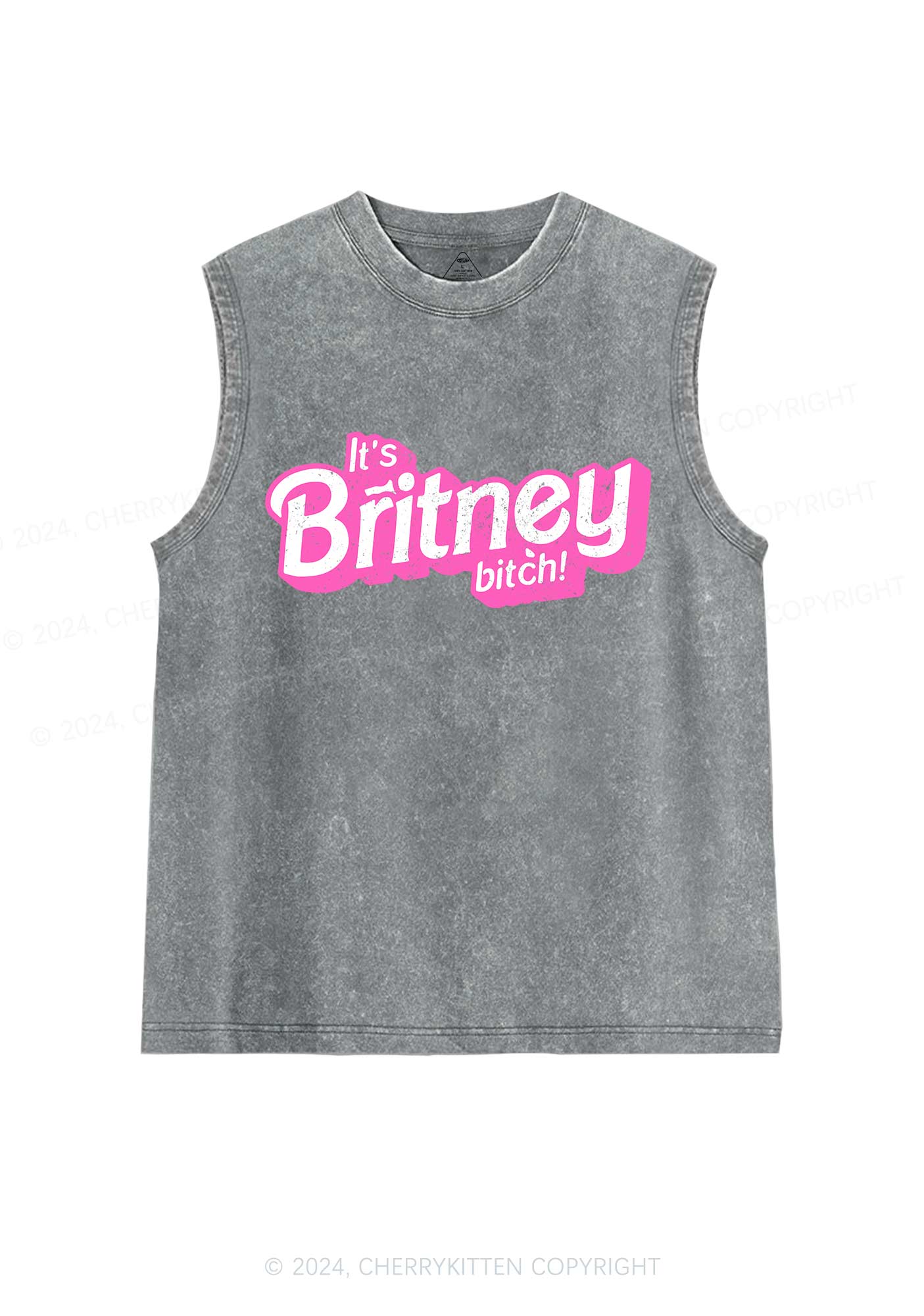 It's Britney Bixch Y2K Washed Tank Cherrykitten