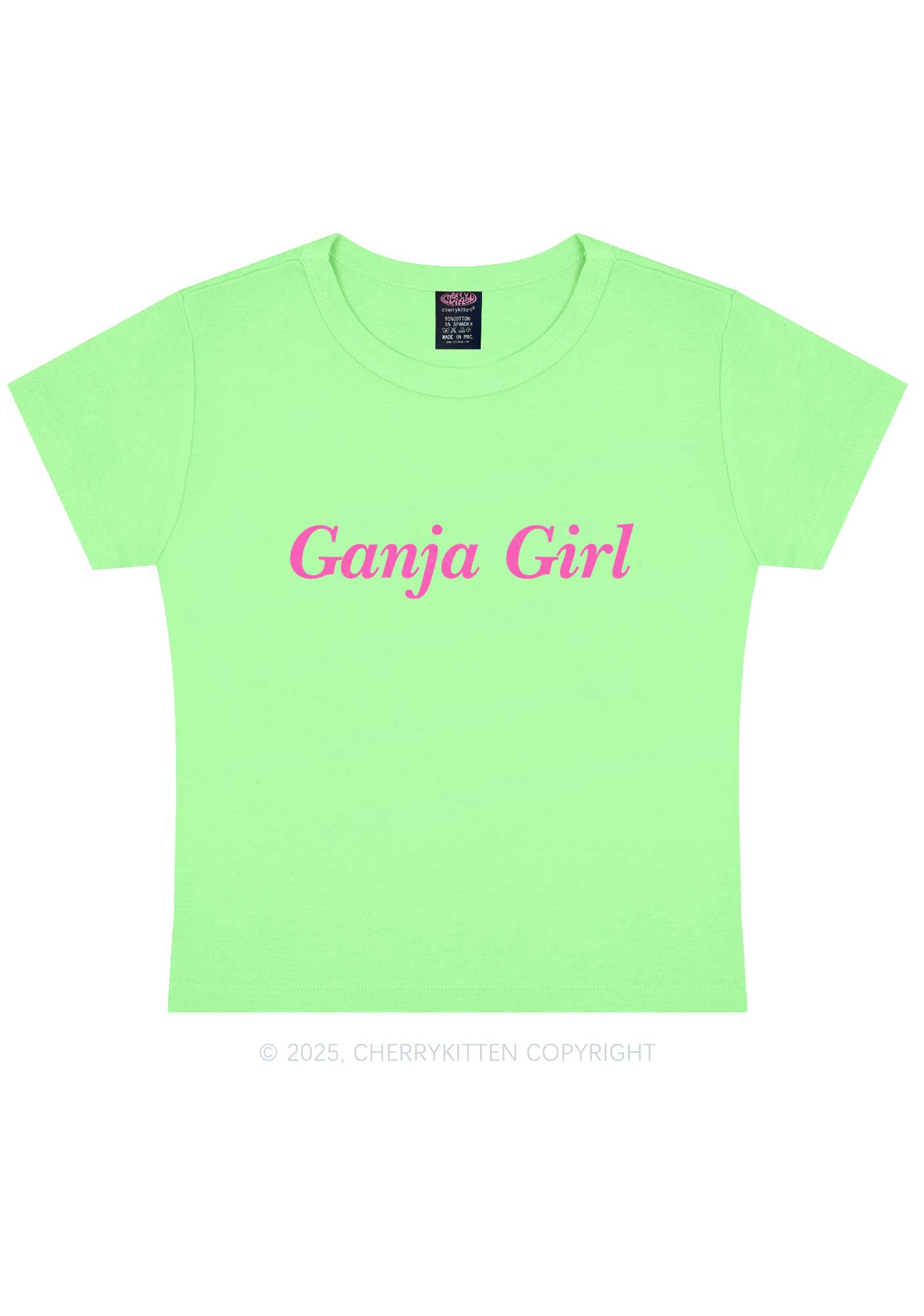 Ganja Girl Y2K Baby Tee Cherrykitten