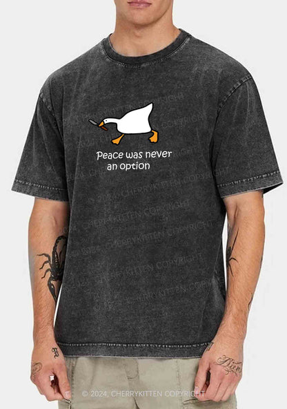 Peace Was Never An Option Y2K Washed Tee Cherrykitten