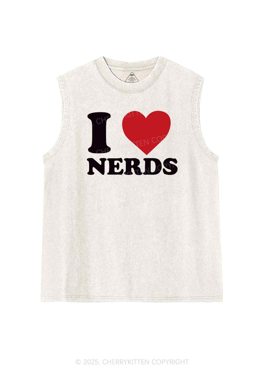 I Love Nerds Y2K Washed Tank Cherrykitten