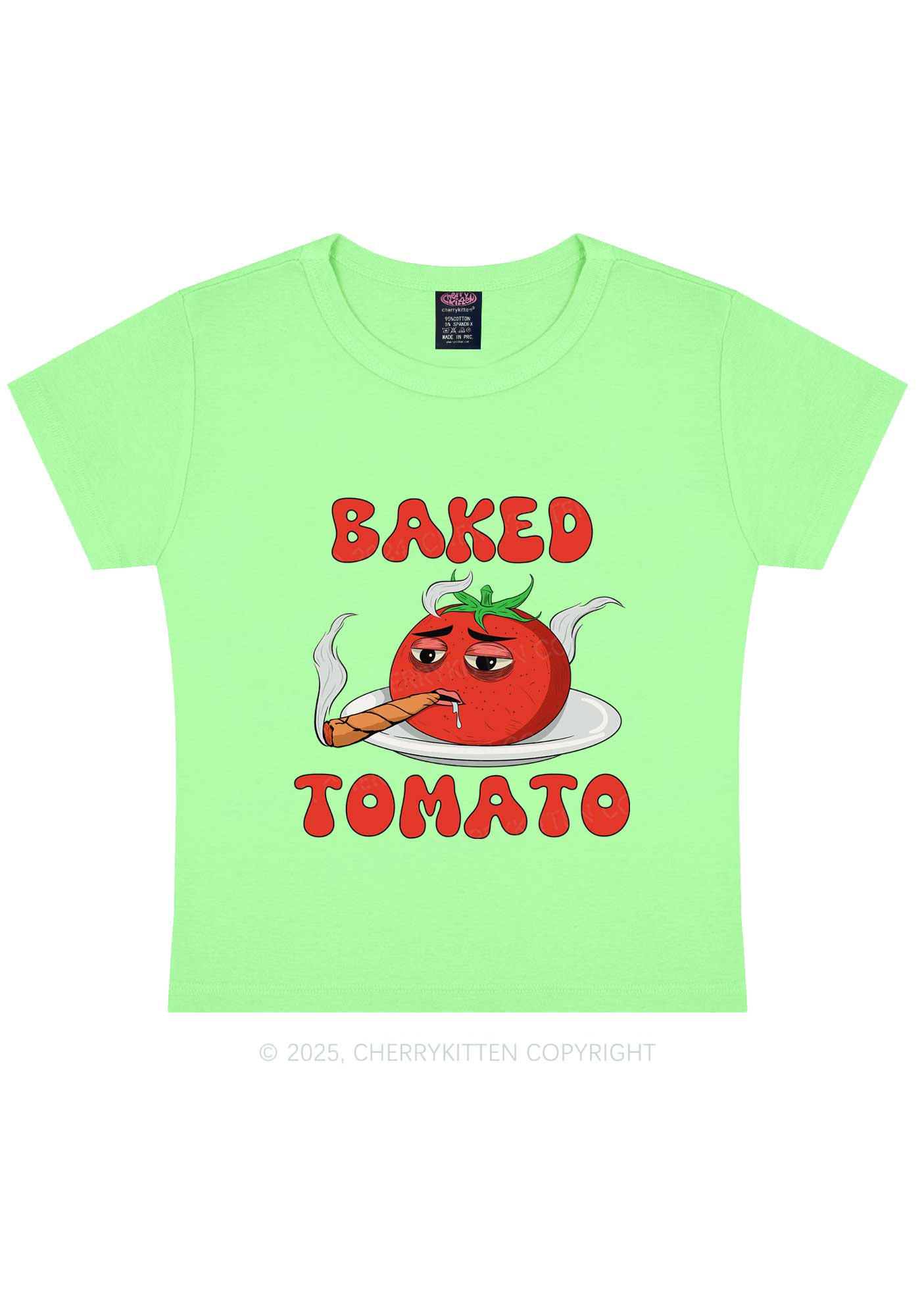 Baked Tomato Y2K Baby Tee Cherrykitten