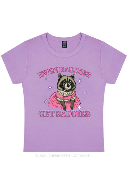 Raccoon Get Saddies Y2K Baby Tee Cherrykitten