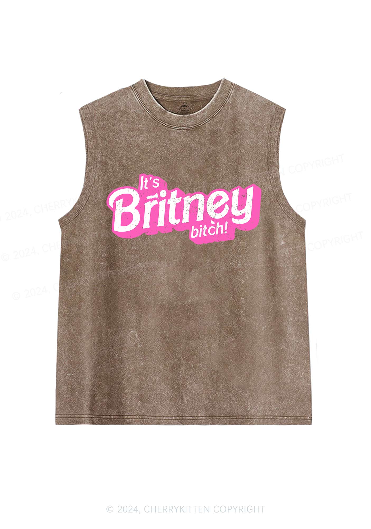 It's Britney Bixch Y2K Washed Tank Cherrykitten