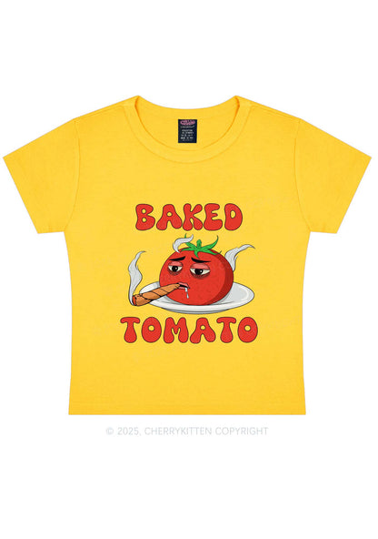 Baked Tomato Y2K Baby Tee Cherrykitten