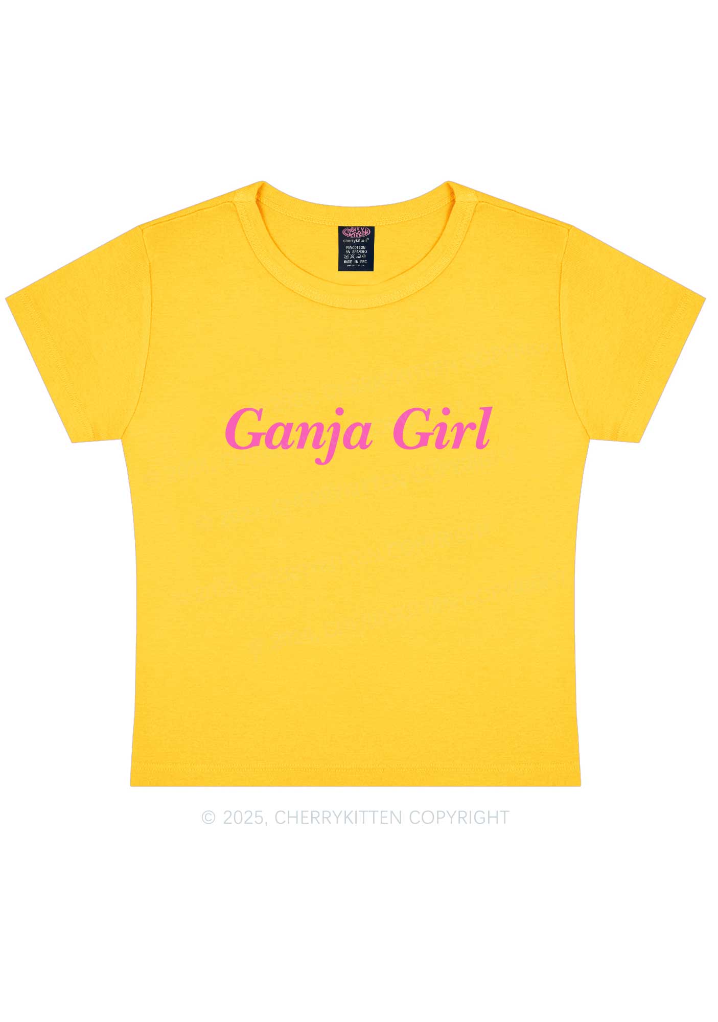 Ganja Girl Y2K Baby Tee Cherrykitten