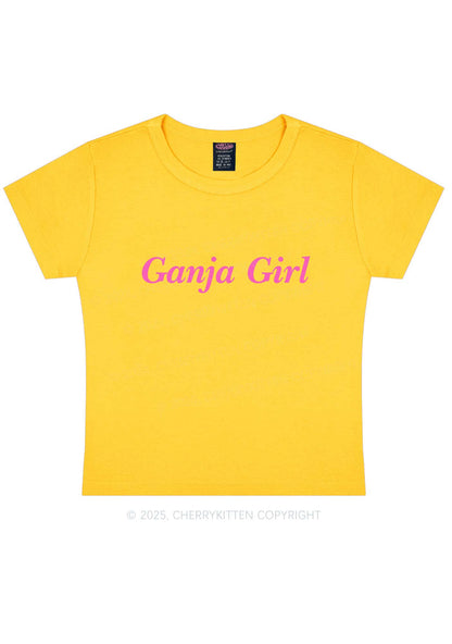 Ganja Girl Y2K Baby Tee Cherrykitten