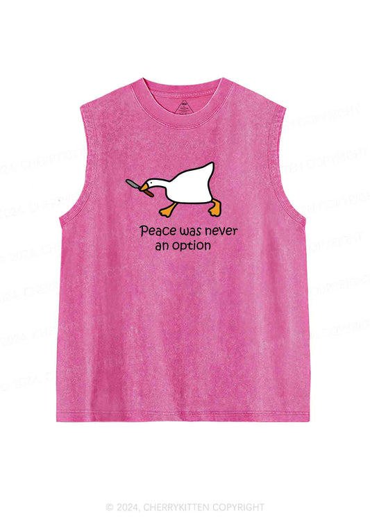 Peace Was Never An Option Y2K Washed Tank Cherrykitten