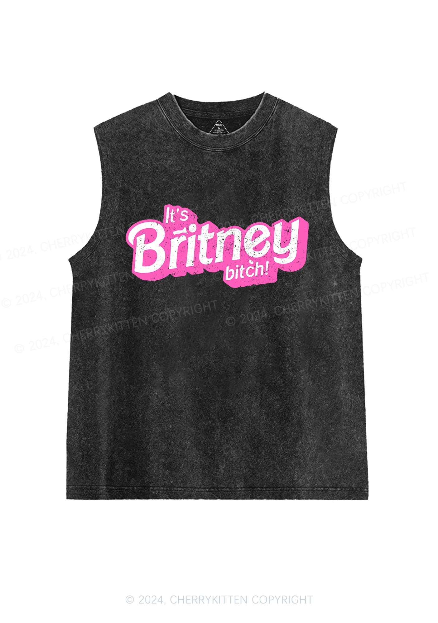 It's Britney Bixch Y2K Washed Tank Cherrykitten