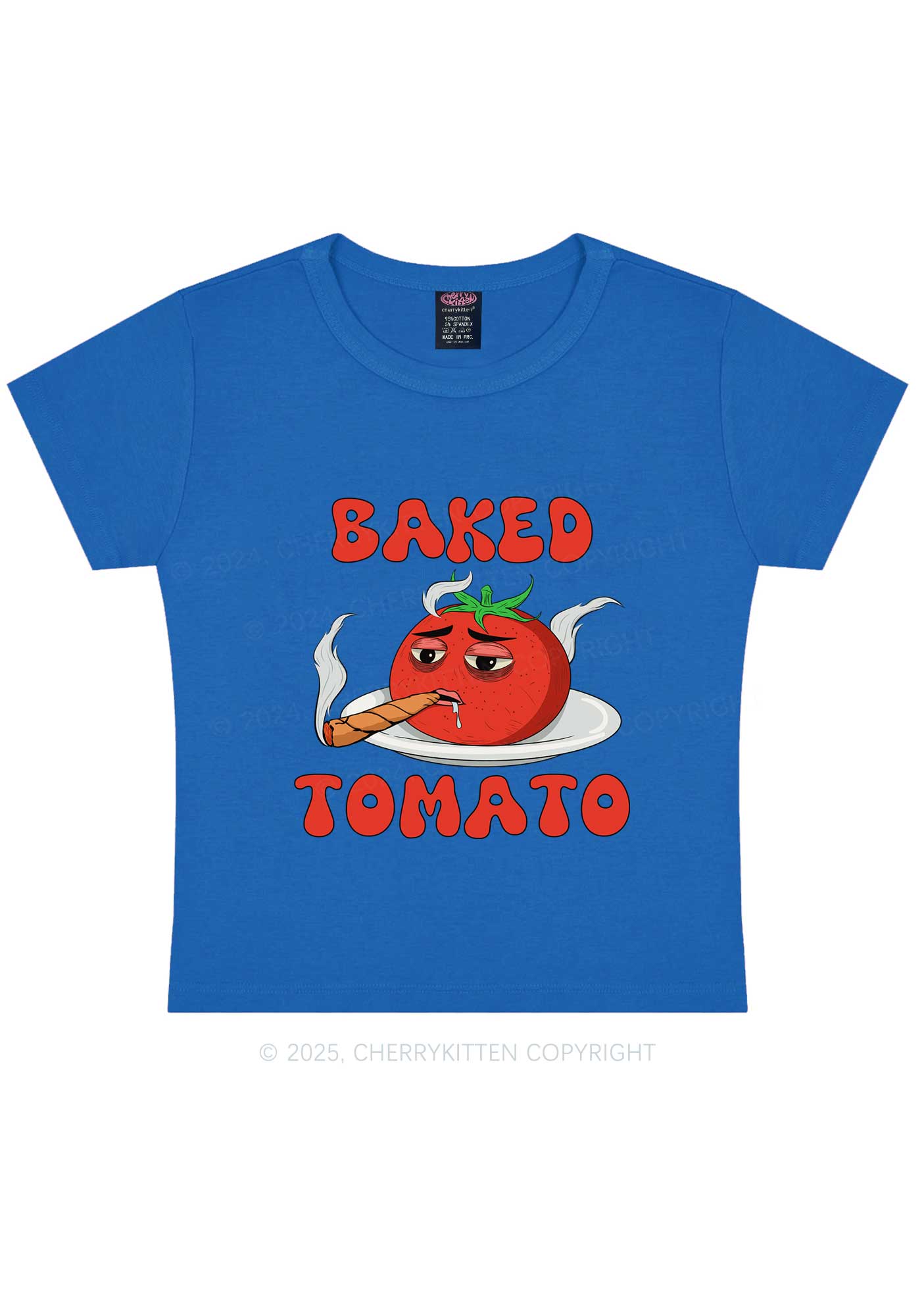 Baked Tomato Y2K Baby Tee Cherrykitten