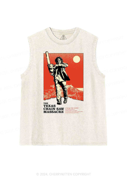 Halloween Chainsaw Man Y2K Washed Tank Cherrykitten