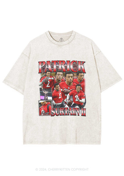 Red Patrick Y2K Super Bowl Washed Tee Cherrykitten