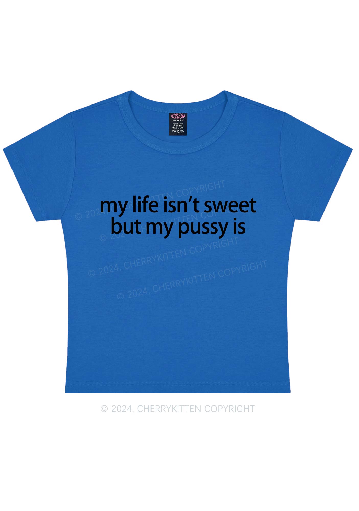 My Life Isn't Sweet Y2K Baby Tee Cherrykitten