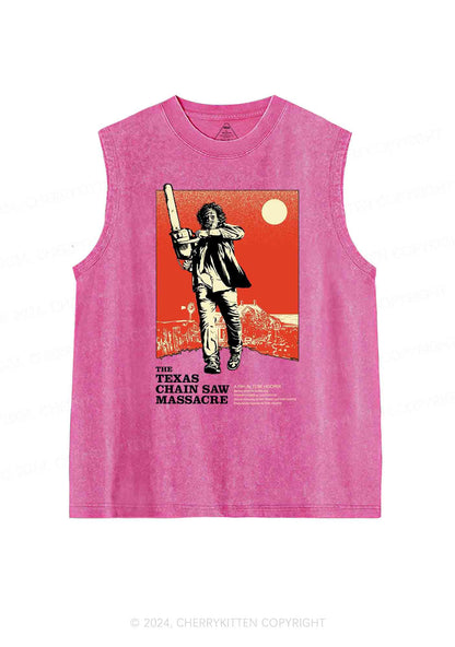 Halloween Chainsaw Man Y2K Washed Tank Cherrykitten