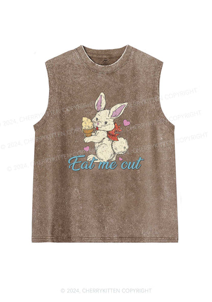 Eat Me Out Bunny Y2K Washed Tank Cherrykitten