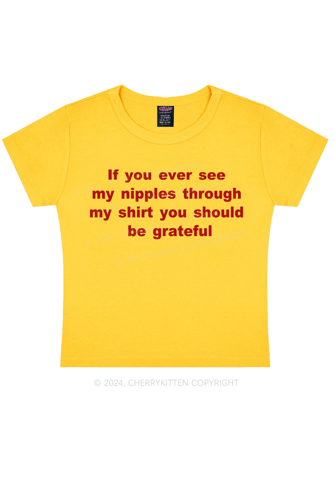 You Should Be Grateful Y2K Baby Tee Cherrykitten