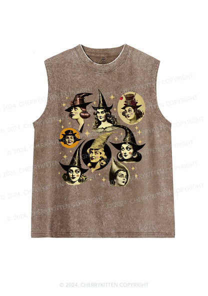 Halloween Witches Y2K Washed Tank Cherrykitten