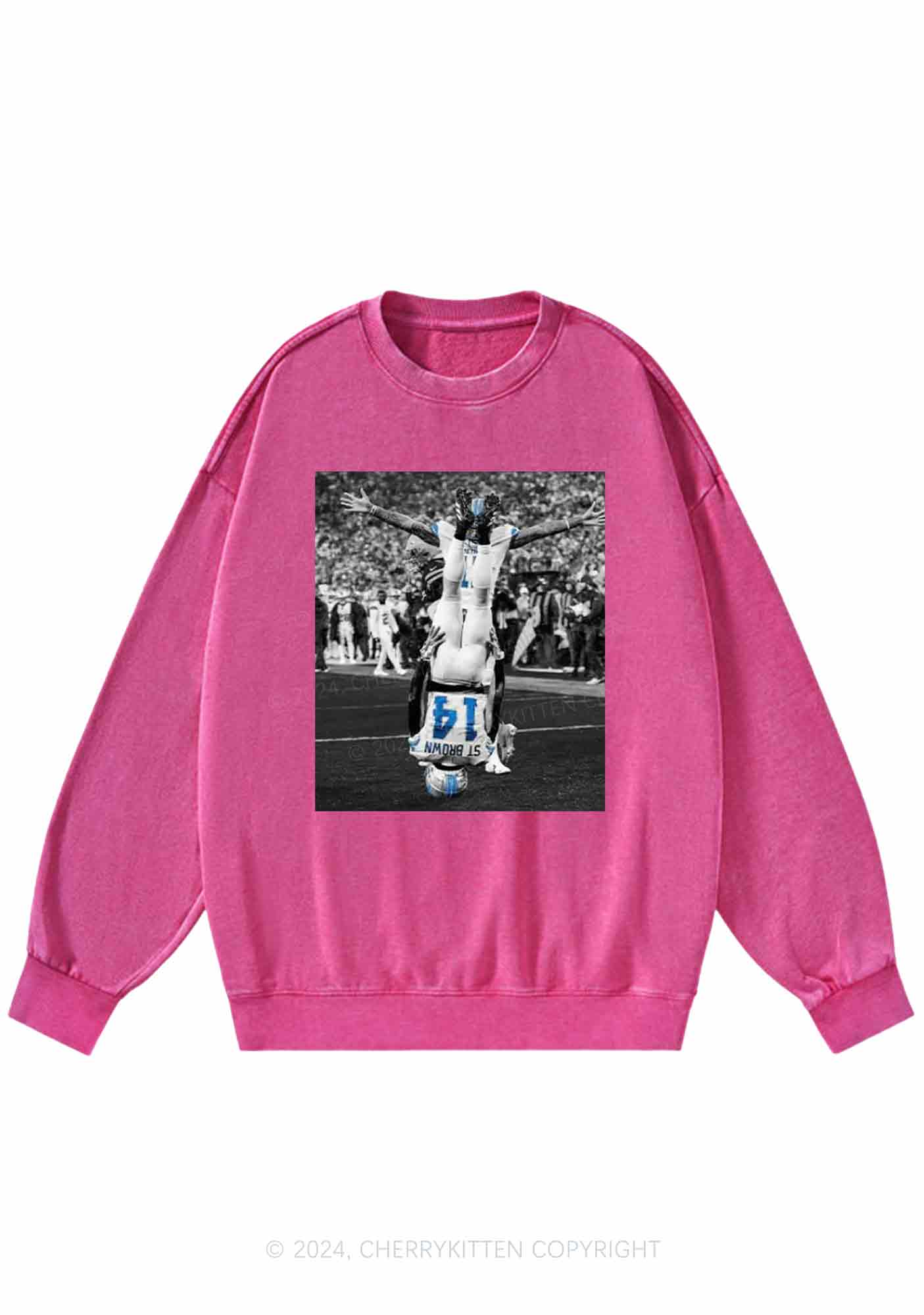 Headstand Celebration Y2K Super Bowl Washed Sweatshirts Cherrykitten