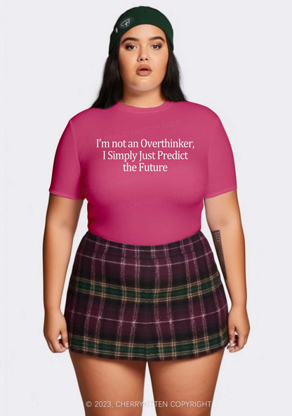 Curvy I'm Not An Overthinker Y2K Baby Tee Cherrykitten