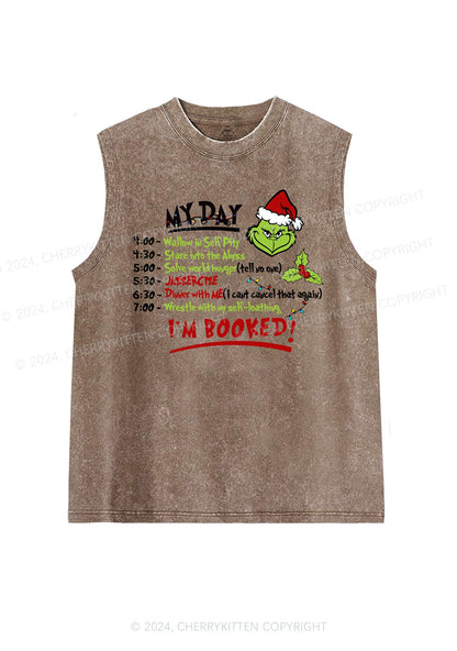 Christmas My Day I'm Booked Y2K Washed Tank Cherrykitten