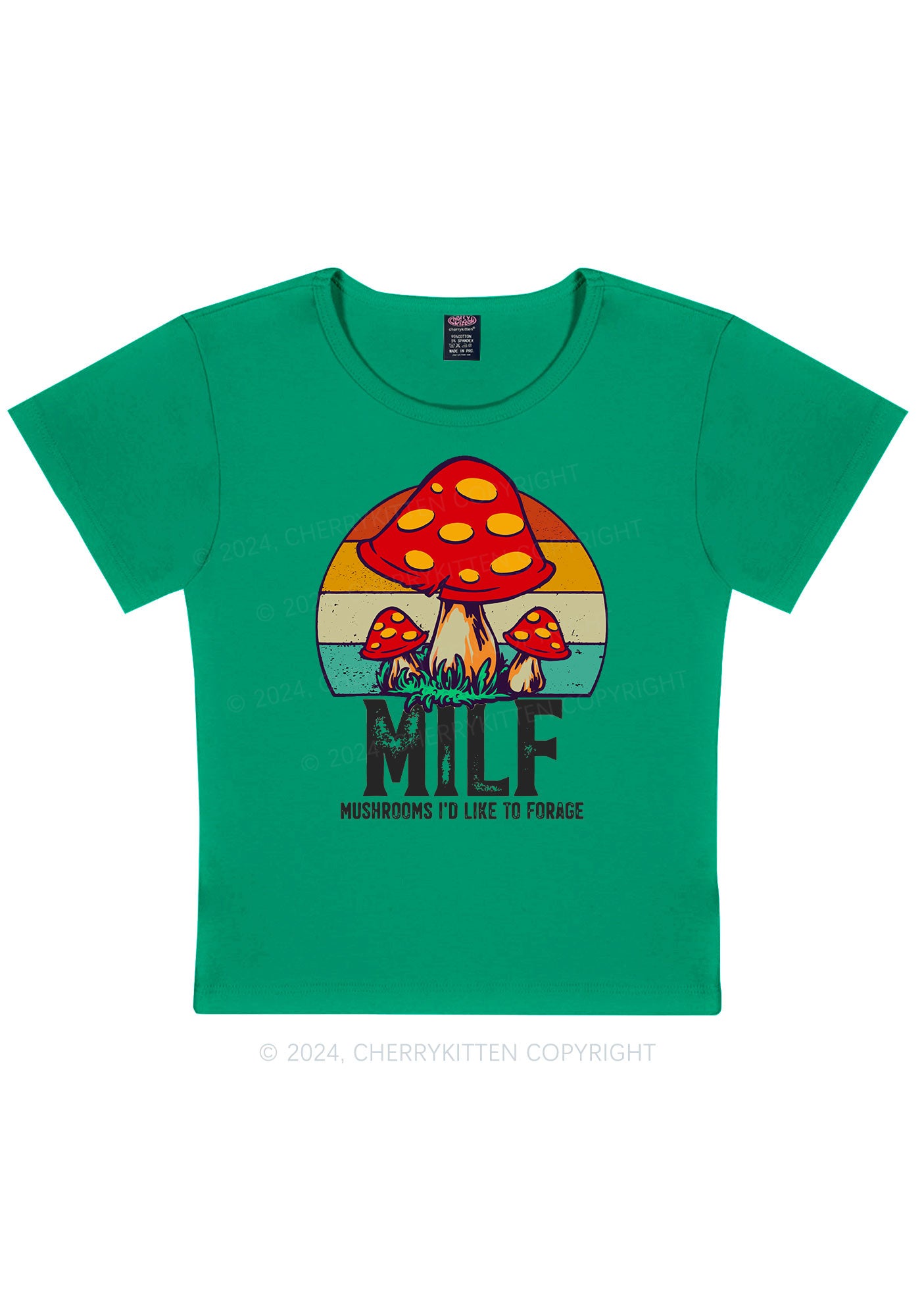 Mxxf Mushrooms Y2K Baby Tee Cherrykitten