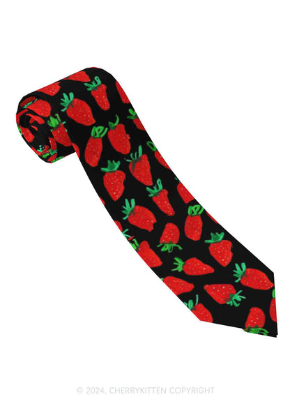 Strawberry Y2K Necktie Cherrykitten