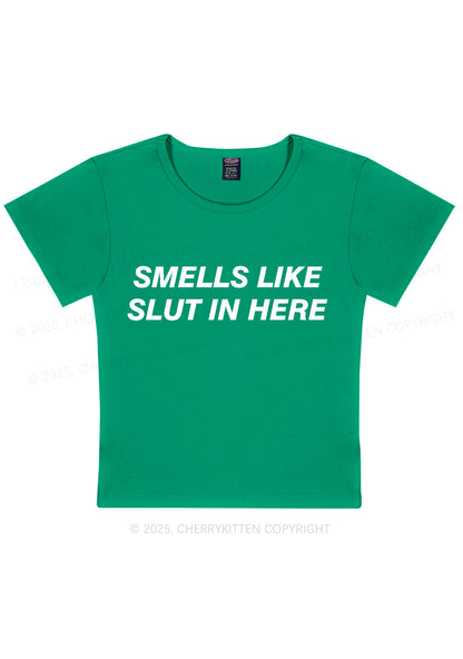 Smells Like Slxt Y2K Baby Tee Cherrykitten