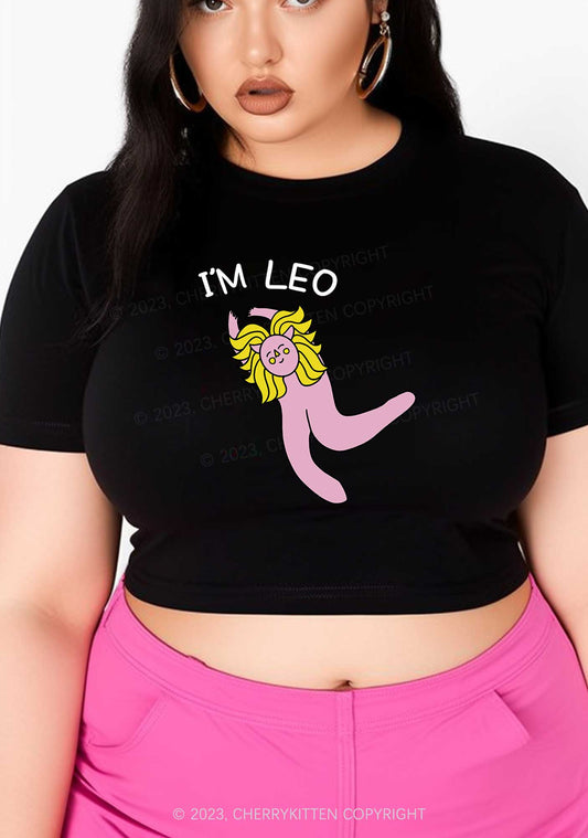 Curvy I'm Leo Y2K Baby Tee Cherrykitten