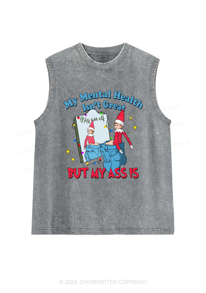 Christmas Big Axx Elf Y2K Washed Tank Cherrykitten