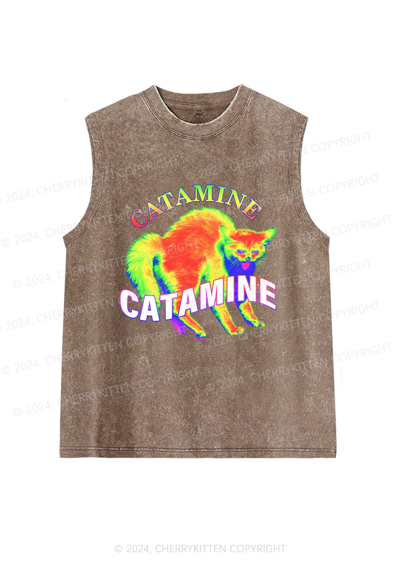 Thermal Cat Y2K Washed Tank Cherrykitten