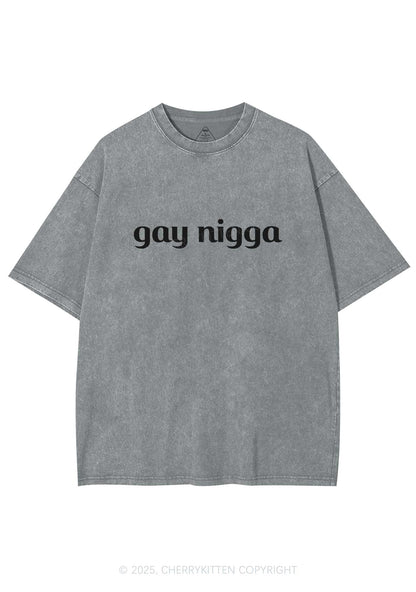 Gay Nigga Y2K Washed Tee Cherrykitten