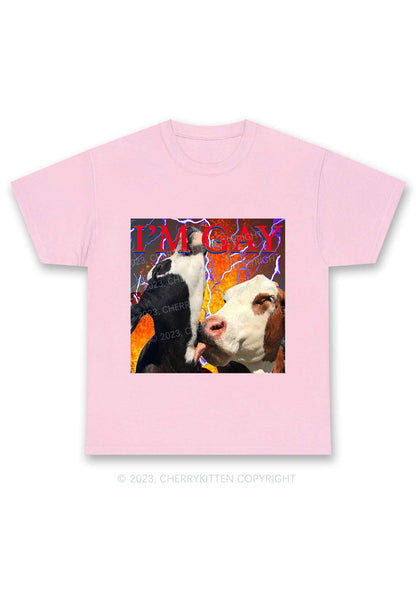 Gay Cow Play Y2K Chunky Shirt Cherrykitten