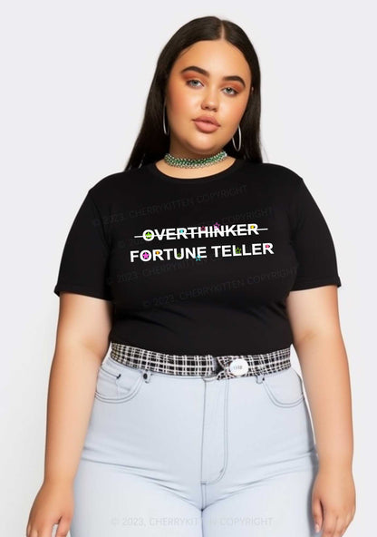 Curvy Overthinker Fortune Teller Y2K Baby Tee Cherrykitten