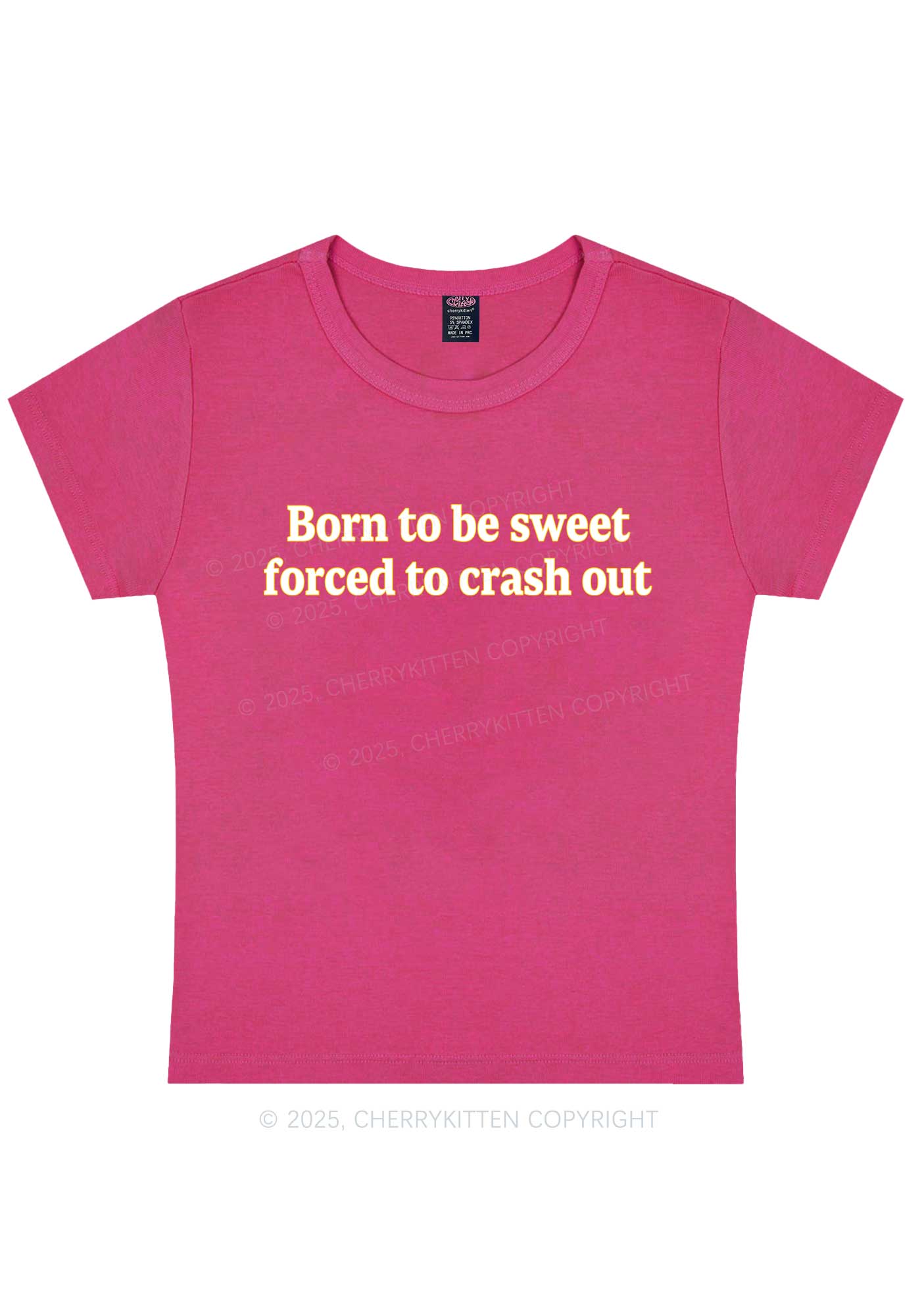 Born To Be Sweet Y2K Baby Tee Cherrykitten