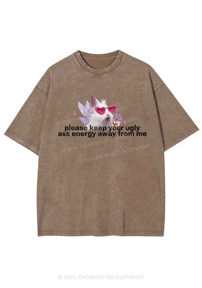 Please Keep Away From Me Y2K Washed Tee Cherrykitten