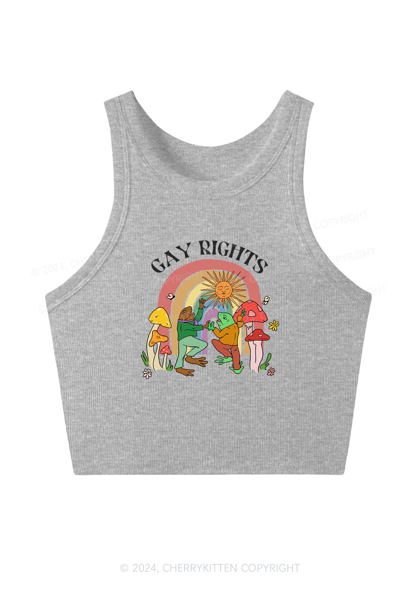 Gay Rights Y2K Crop Tank Top Cherrykitten