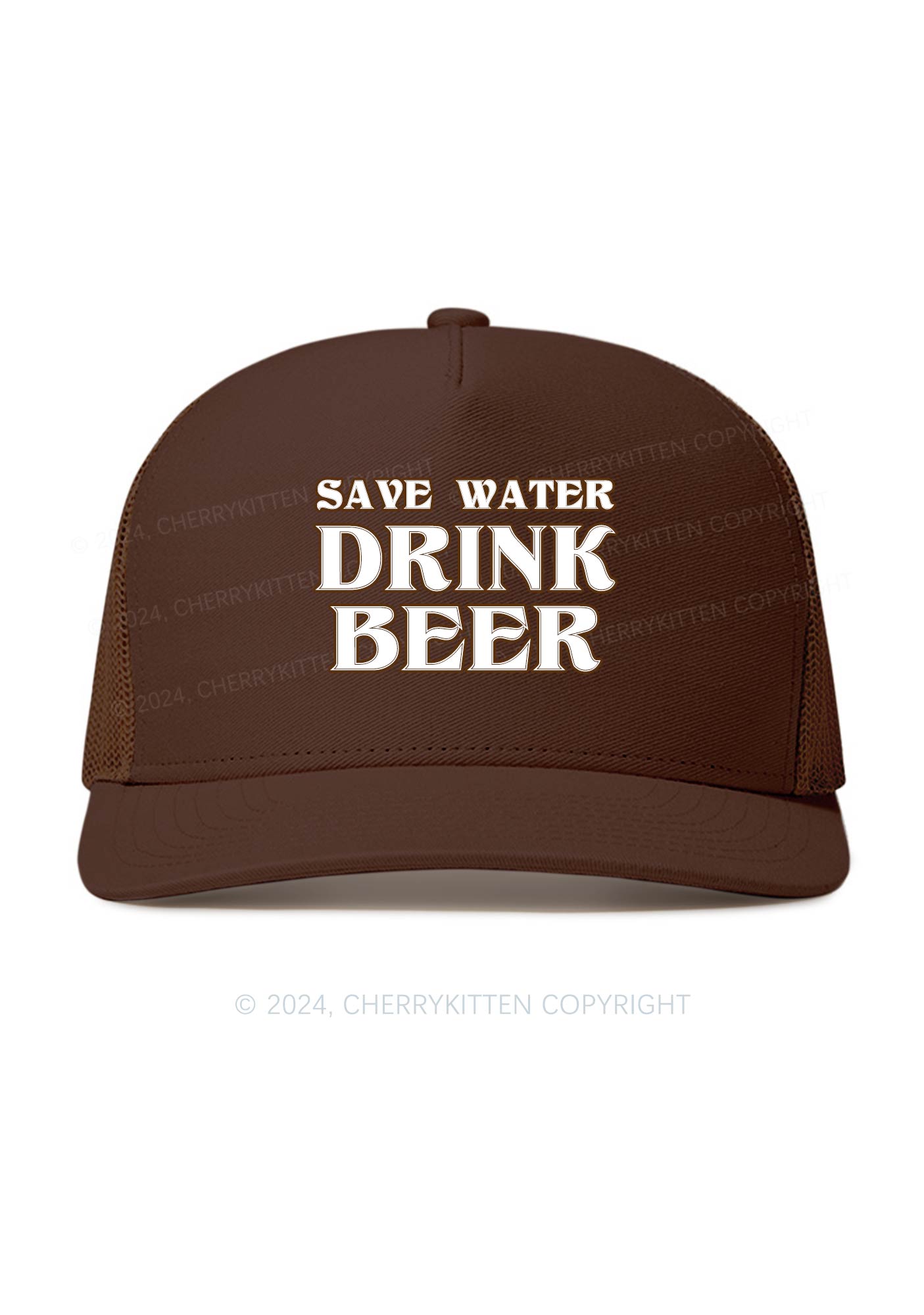 Save Water Drink Beer Y2K Trucker Mesh Hat Cherrykitten