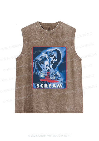 Scream Halloween Y2K Washed Tank Cherrykitten