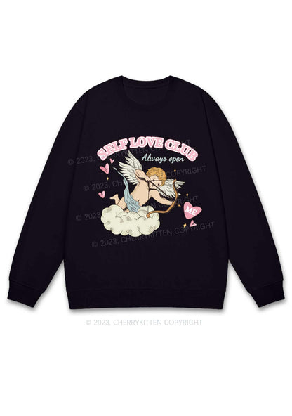 Self Love Club Always Open Y2K Sweatshirt Cherrykitten