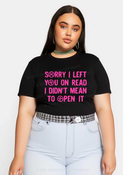 Curvy Sorry I Left You On Read Y2K Baby Tee Cherrykitten