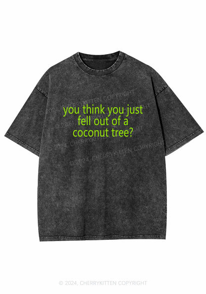 Coconut Tree Y2K Washed Tee Cherrykitten