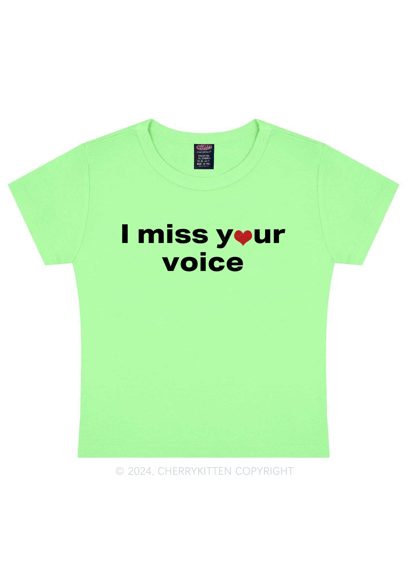 Miss Your Voice Y2K Valentine's Day Baby Tee Cherrykitten