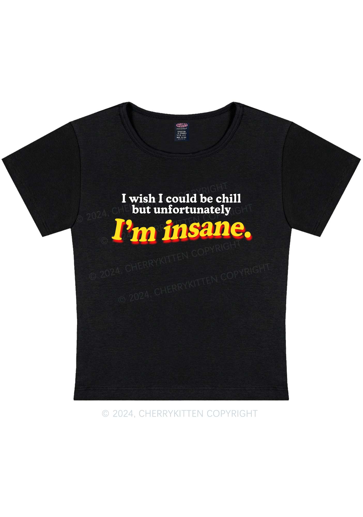 I'm Insane Y2K Baby Tee Cherrykitten